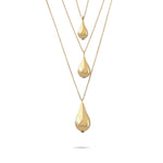 Solid Gold Cremation Urn Puffy Tear Drop Necklace | Glur Co.