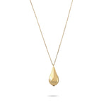 Solid Gold Cremation Urn Puffy Tear Drop Necklace | Glur Co.