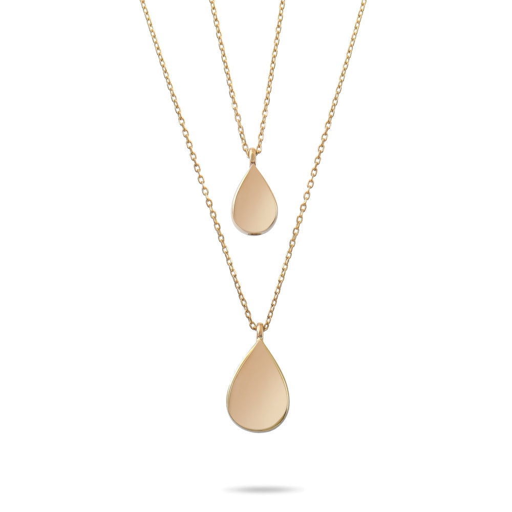 Solid Gold Cremation Urn Tear Drop Pendant | Glur Co.