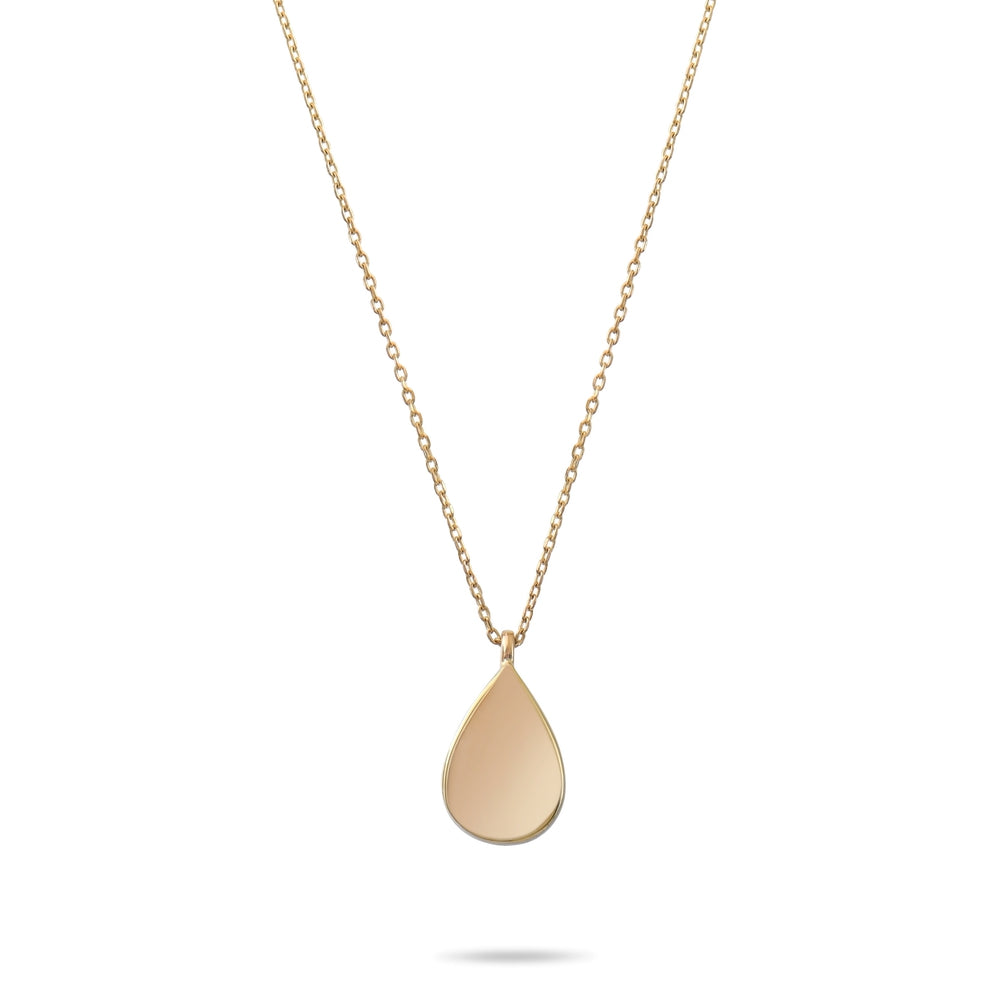 Solid Gold Cremation Urn Tear Drop Necklace | Glur Co.