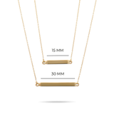 Solid Gold Cremation Urn Bar Necklace | Glur Co.