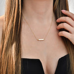 Solid Gold Cremation Urn Bar Necklace | Glur Co.