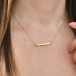 Solid Gold Cremation Urn Bar Necklace | Glur Co.