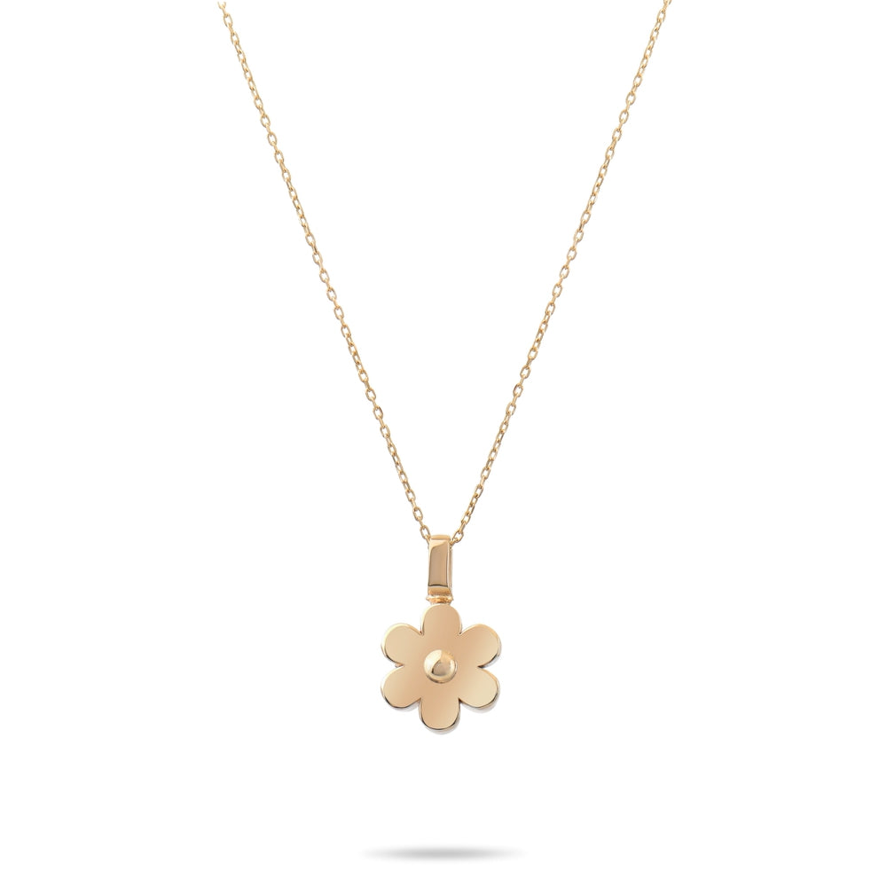 Solid Gold Cremation Urn Daisy Necklace | Glur Co.