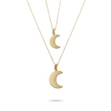 Solid Gold Cremation Urn Moon Necklace | Glur Co.