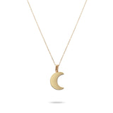 Solid Gold Cremation Urn Moon Necklace | Glur Co.