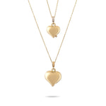 Solid Gold Cremation Urn Diamond Puffy Heart Necklace | Glur Co.