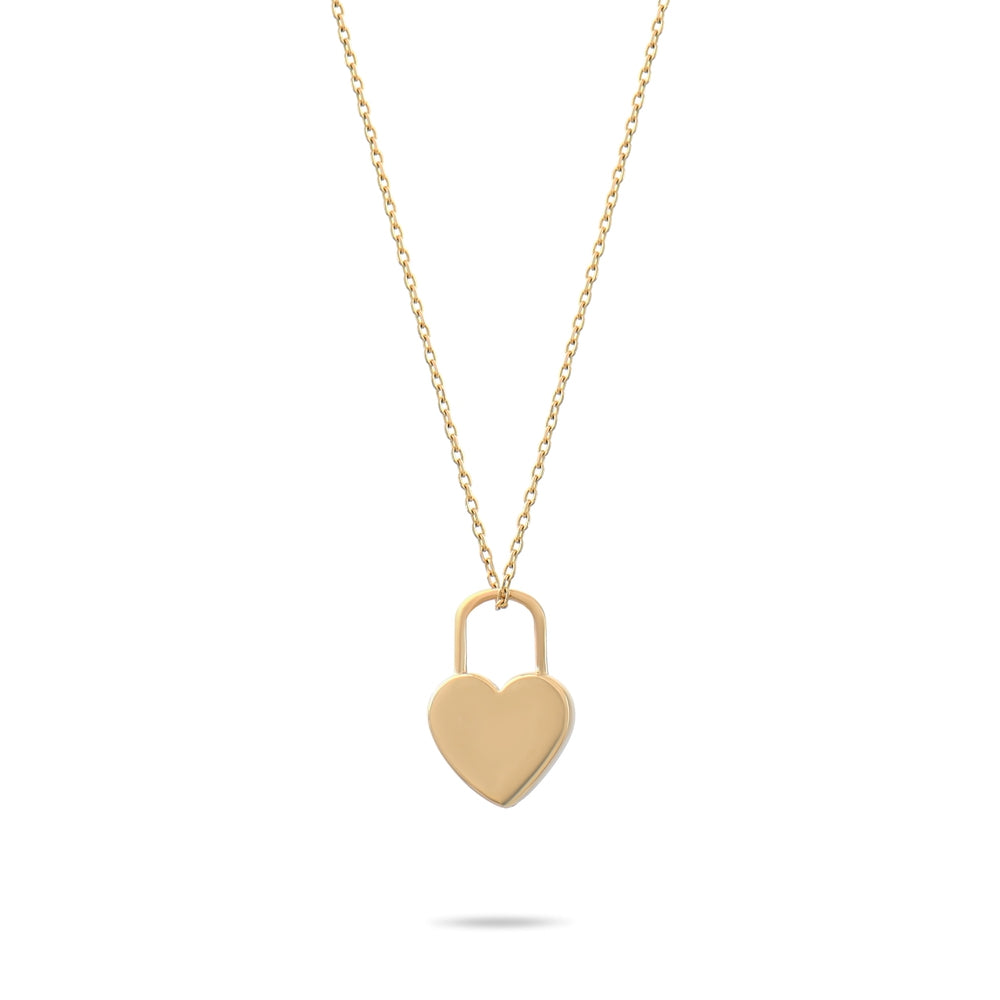 Solid Gold Cremation Urn Heart Lock Necklace | Glur Co.