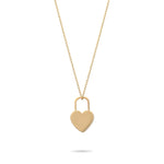 Solid Gold Cremation Urn Heart Lock Necklace | Glur Co.