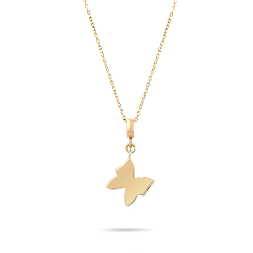 Solid Gold Cremation Urn Butterfly Necklace | Glur Co.