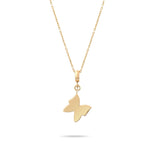 Solid Gold Cremation Urn Butterfly Necklace | Glur Co.