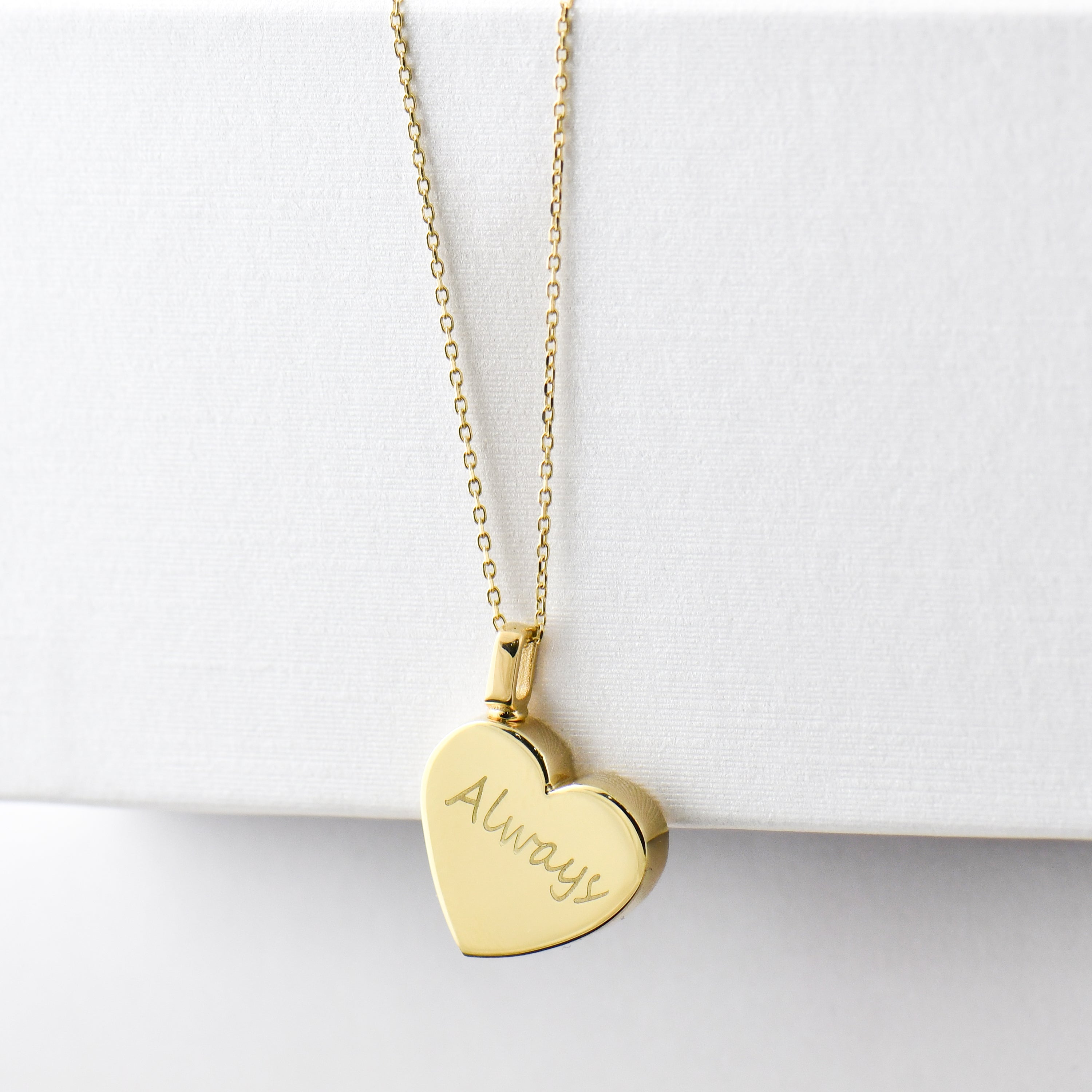 Solid Gold Cremation Urn Heart Pendant | Glur Co.