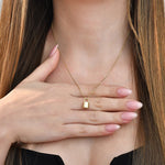 Solid Gold Cremation Urn Padlock Necklace | Glur Co.