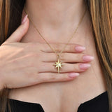 Solid Gold Cremation Urn North Star Pendant | Glur Co.