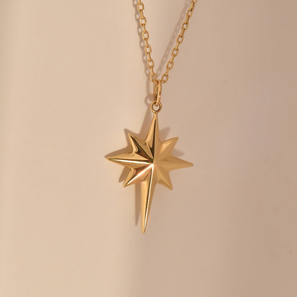 Solid Gold Cremation Urn North Star Necklace | Glur Co.