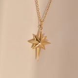 Solid Gold Cremation Urn North Star Necklace | Glur Co.