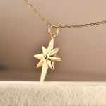 Solid Gold Cremation Urn North Star Necklace | Glur Co.