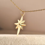 Solid Gold Cremation Urn North Star Pendant | Glur Co.