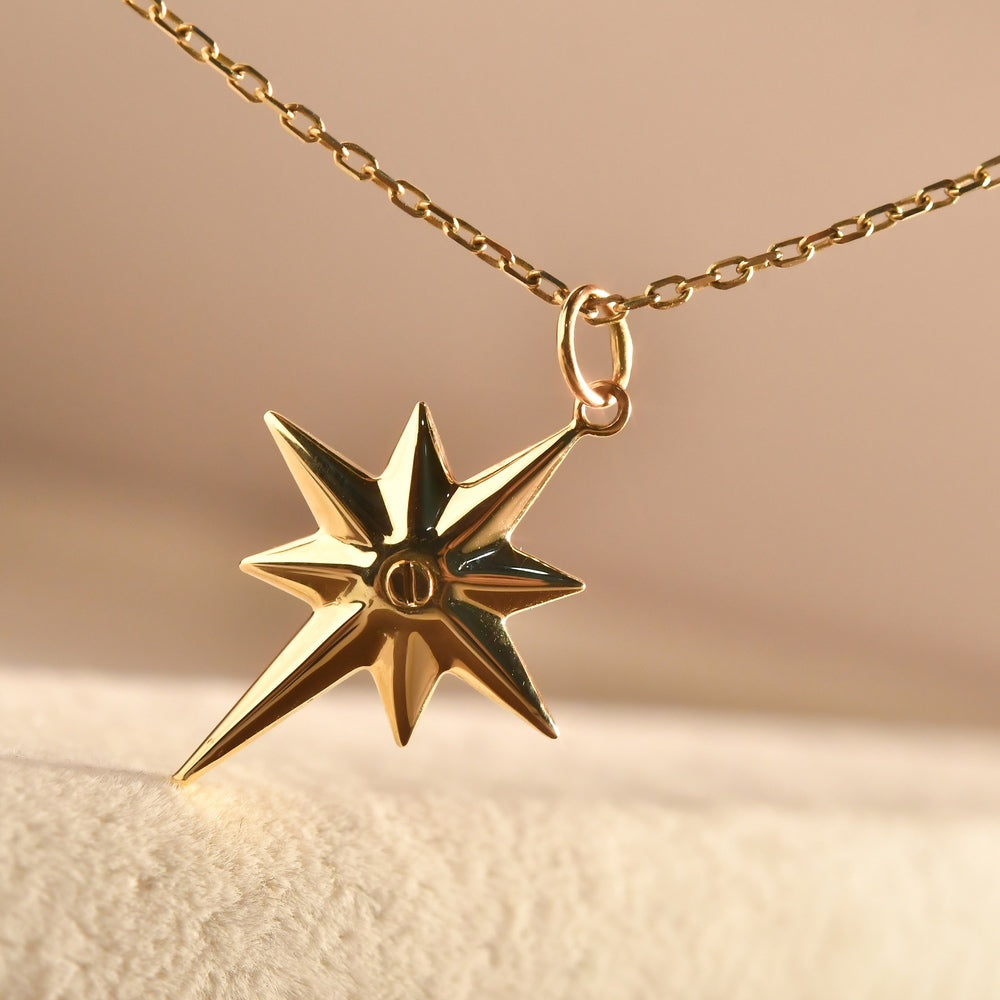 Solid Gold Cremation Urn North Star Necklace | Glur Co.