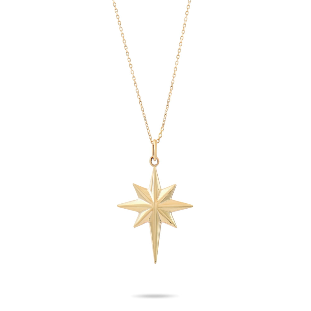 Solid Gold Cremation Urn North Star Necklace | Glur Co.