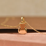 Solid Gold Cremation Urn Cat Necklace | Glur Co.