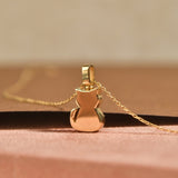 Solid Gold Cremation Urn Cat Necklace | Glur Co.