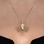 Solid Gold Cremation Urn Wing Pendant | Glur Co.