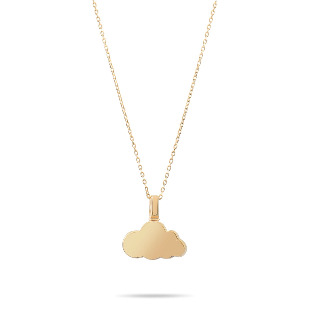 Solid Gold Cremation Urn Cloud Necklace | Glur Co.