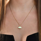 Solid Gold Cremation Urn Cloud Necklace | Glur Co.