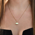 Solid Gold Cremation Urn Cloud Pendant | Glur Co.