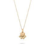 Solid Gold Cremation Urn Paw Print Necklace | Glur Co.