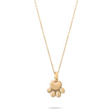 Solid Gold Cremation Urn Paw Print Necklace | Glur Co.