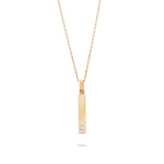 Solid Gold Cremation Urn Diamond Bar Necklace | Glur Co.