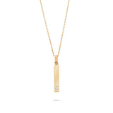 Solid Gold Cremation Urn Diamond Bar Necklace | Glur Co.