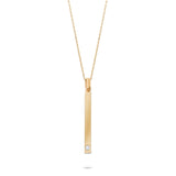 Solid Gold Cremation Urn Diamond Bar Necklace | Glur Co.