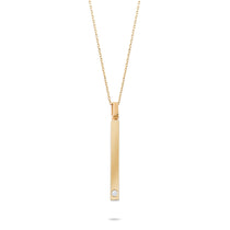 Solid Gold Cremation Urn Diamond Bar Necklace | Glur Co.