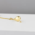 Solid Gold Cremation Urn Diamond Tear Drop Pendant | Glur Co.