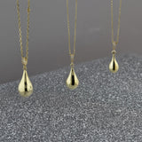 Solid Gold Cremation Urn Diamond Tear Drop Pendant | Glur Co.