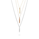 Solid Gold Cremation Urn Vertical Bar Necklace | Glur Co.