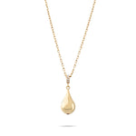 Solid Gold Cremation Urn Diamond Tear Drop Necklace | Glur Co.