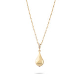 Solid Gold Cremation Urn Diamond Tear Drop Necklace | Glur Co.