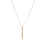 Solid Gold Cremation Urn Vertical Bar Necklace | Glur Co.