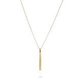 Solid Gold Cremation Urn Vertical Bar Necklace | Glur Co.