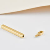 Solid Gold Cremation Urn Vertical Bar Necklace | Glur Co.