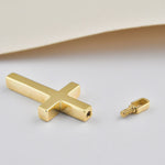 Solid Gold Cremation Urn Cross Pendant | Glur Co.