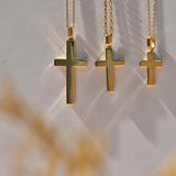 Solid Gold Cremation Urn Cross Necklace | Glur Co.