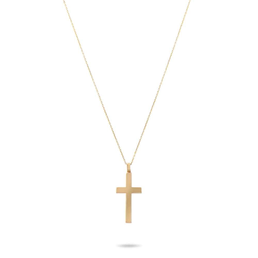 Solid Gold Cremation Urn Cross Necklace | Glur Co.