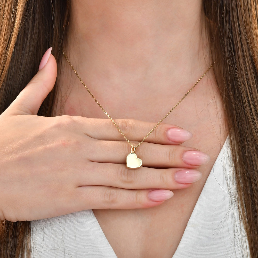 Solid Gold Cremation Urn Heart Necklace | Glur Co.