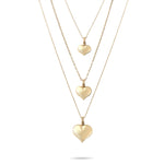 Solid Gold Cremation Urn Puffy Heart Pendant | Glur Co.