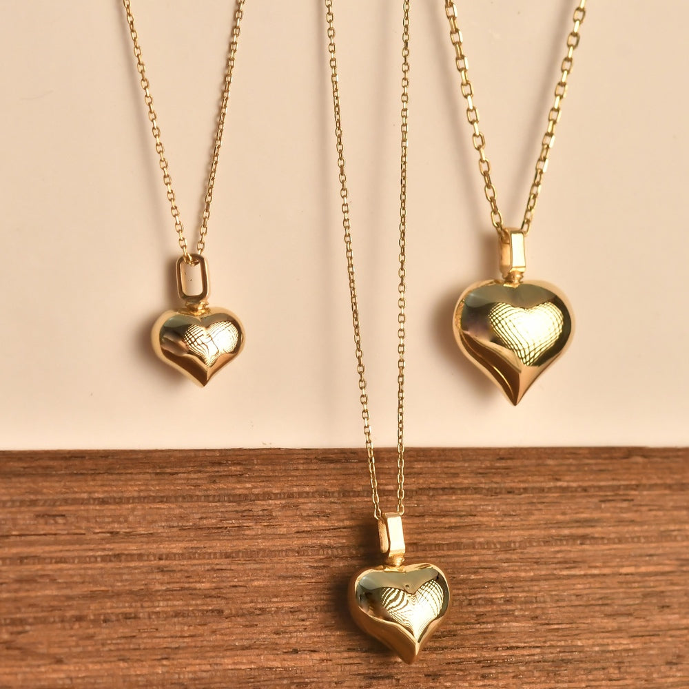 Personalized Gold Cremation Urn Heart Necklace - Glur Co.